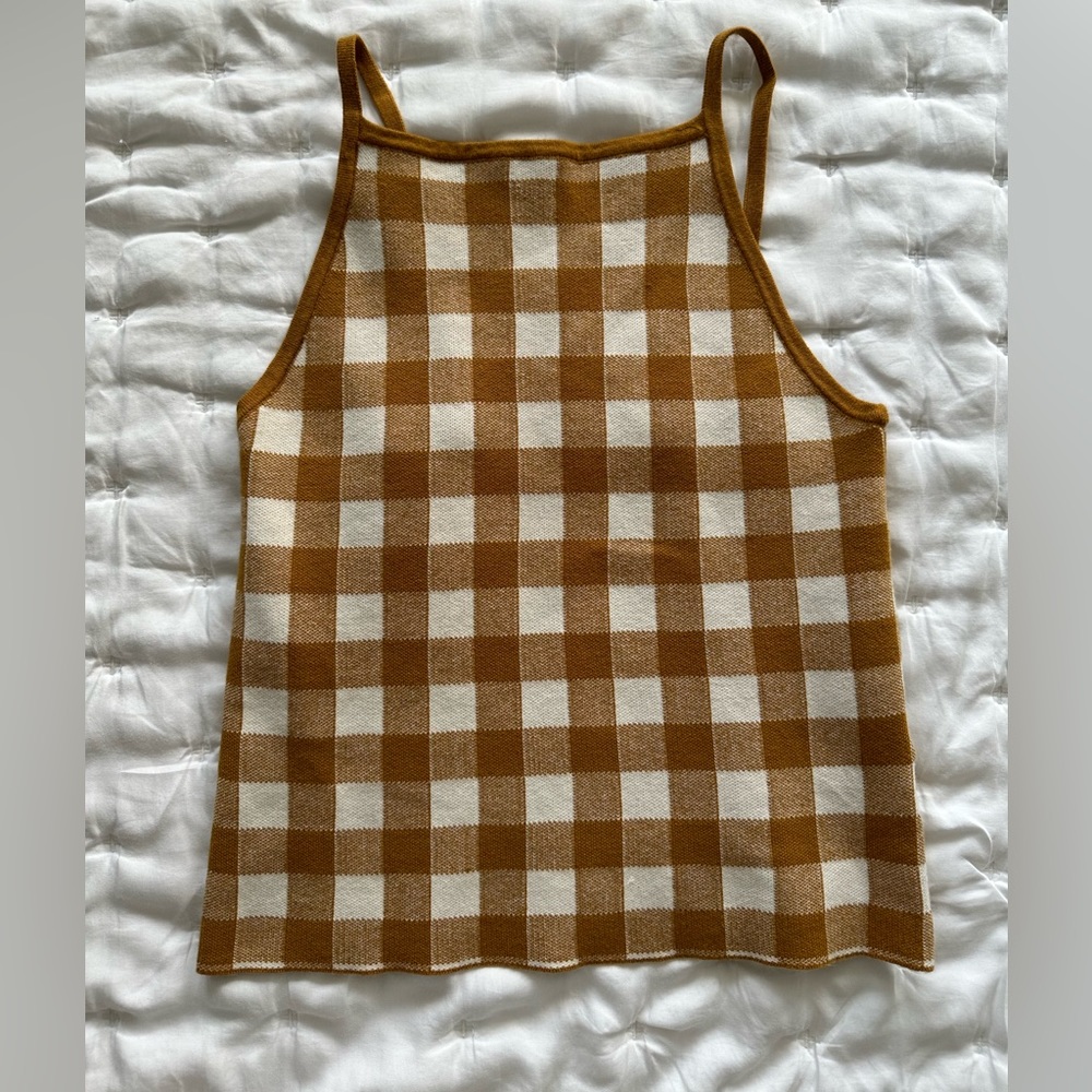 Madewell Gingham Sweater Top